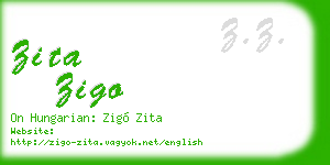 zita zigo business card